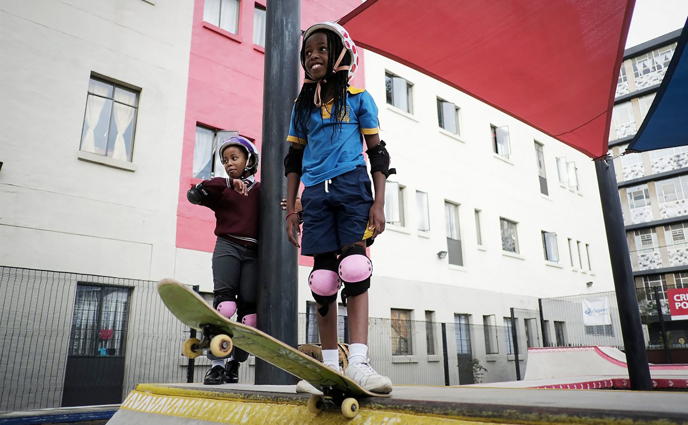 Girl skaters in Johannesburg in 2018