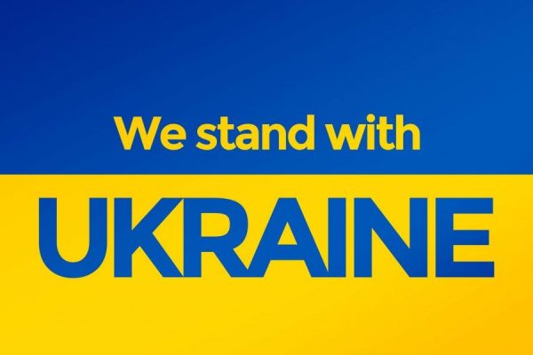 We stand with Ukraine flag