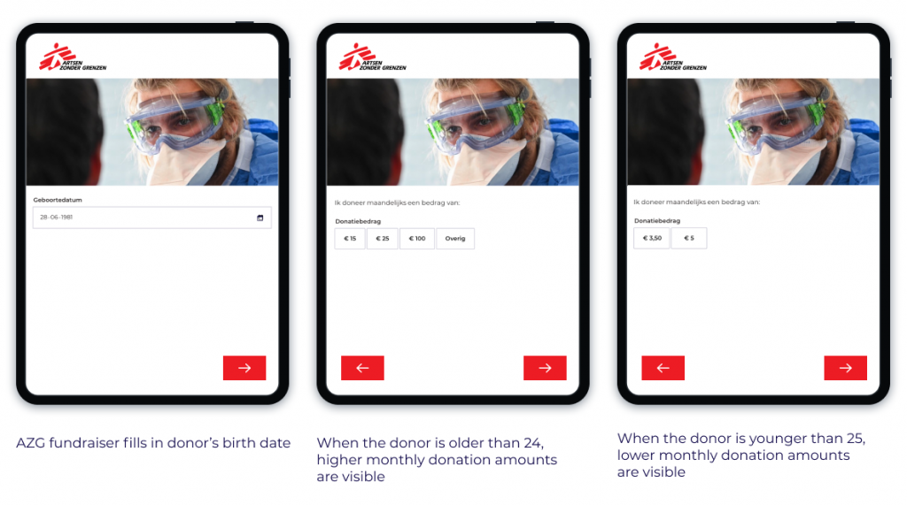 Smart donation forms on a tablet – from Briggs+Walker