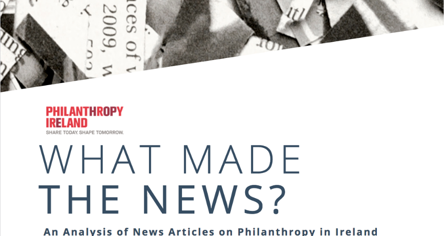 Cover of Irish report on how philanthropy is covered in the media
