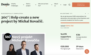 360 fundraiser page - slovakia