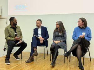 L-R: Paul Laird. Malcolm Fleming, Emily Grint, and Zuzana Suchová