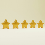 5 gold stars in a row. By Getty Images for Unsplash+